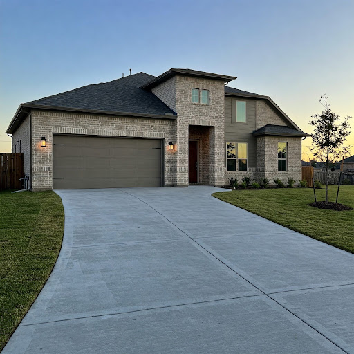 Concrete driveway